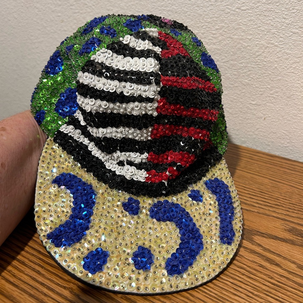Colorful Vintage Sequin Cap